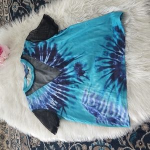 New women tie dye mesh Top